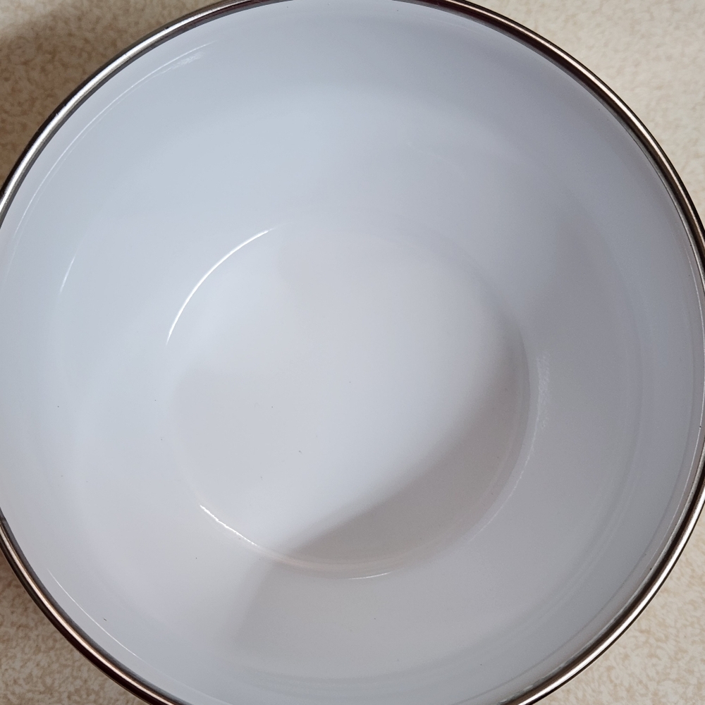 Pfaltzgraff “Summer Breeze” Metal Mixing Bowl Trio | Enamel Nesting Set - Picture 10 of 16